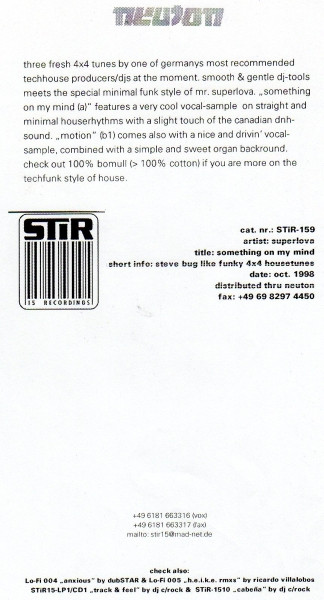 Superlova - Something On My Mind | STiR15 Recordings (STiR-159) - 2 Superlova - Something On My Mind | STiR15 Recordings (STiR-159) - 2