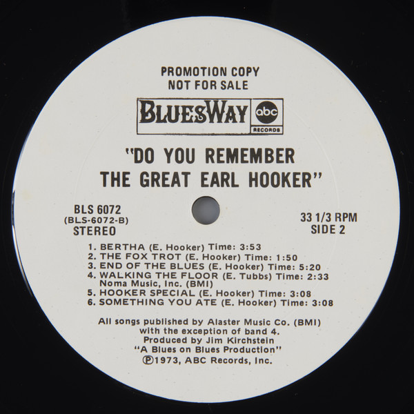 Earl Hooker - Do You Remember The Great Earl Hooker | Bluesway (BLS-6072) - 4