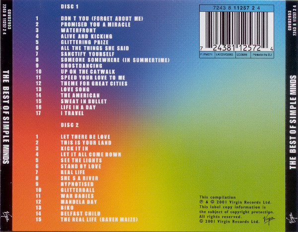 Simple Minds - The Best Of Simple Minds | Virgin (CDVD2953) - 2 Simple Minds - The Best Of Simple Minds | Virgin (CDVD2953) - 2