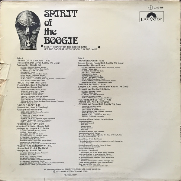 Kool & The Gang - Spirit Of The Boogie | Polydor (2310 416) - 2