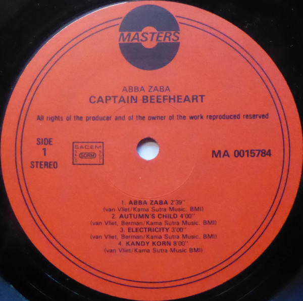Captain Beefheart - Abba Zaba | Masters (MA 0015784) - 3