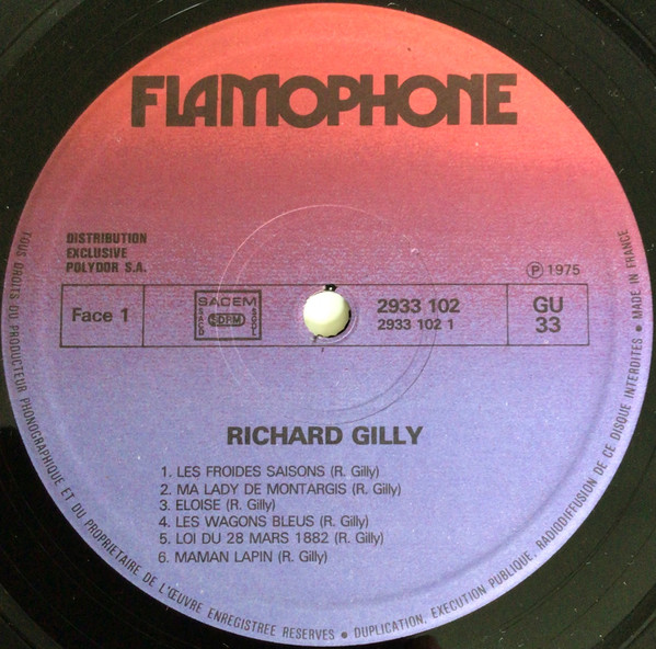 Richard Gilly - Les Froides Saisons | Flamophone (2933 102) - 4