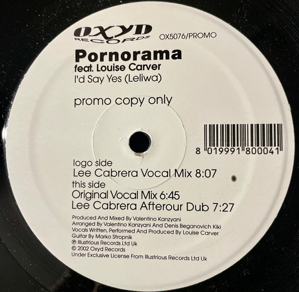 Pornorama Feat. Louise Carver - I'd Say Yes (Leliwa) | Oxyd Records (OX5076/PROMO) - main Pornorama Feat. Louise Carver - I'd Say Yes (Leliwa) | Oxyd Records (OX5076/PROMO) - main