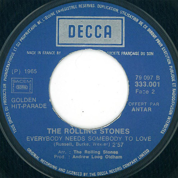 The Rolling Stones - Everybody Needs Somebody To Love | Decca (333.001) - 4