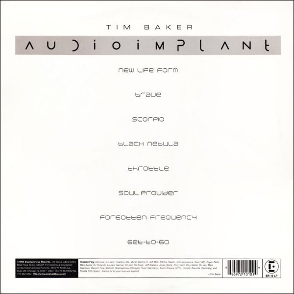 Tim Baker - Audio Implant | Elephanthaus (ER010) - 2 Tim Baker - Audio Implant | Elephanthaus (ER010) - 2