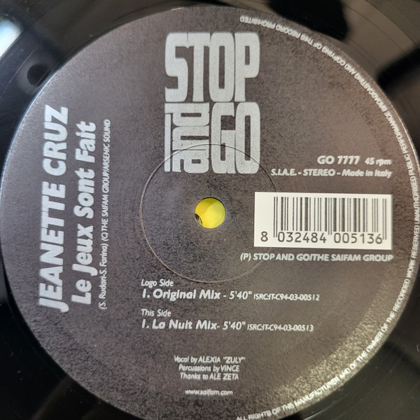 Jeanette Cruz - Le Jeux Sont Fait | Stop And Go (GO 7777)