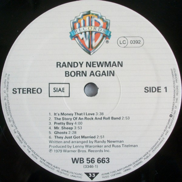 Randy Newman - Born Again | Warner Bros. Records (WB 56 663) - 3 Randy Newman - Born Again | Warner Bros. Records (WB 56 663) - 3