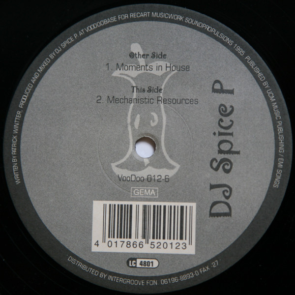 DJ Spice P - Moments In House | VooDoo Records (VooDoo 012-6)