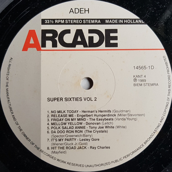 Various - Super 60's Volume 2 | Arcade (ARC 14565-1) - 4