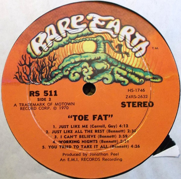 Toe Fat - Toe Fat | Rare Earth (RS511) - 4 Toe Fat - Toe Fat | Rare Earth (RS511) - 4
