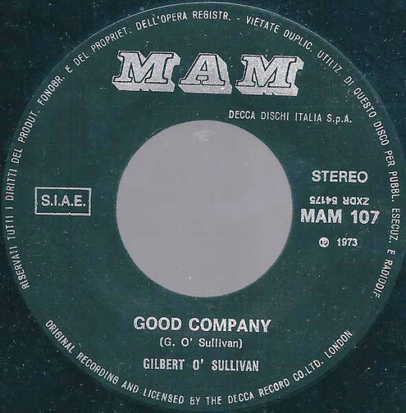 Gilbert O'Sullivan - Ooh Baby | MAM (MAM 107) - 4