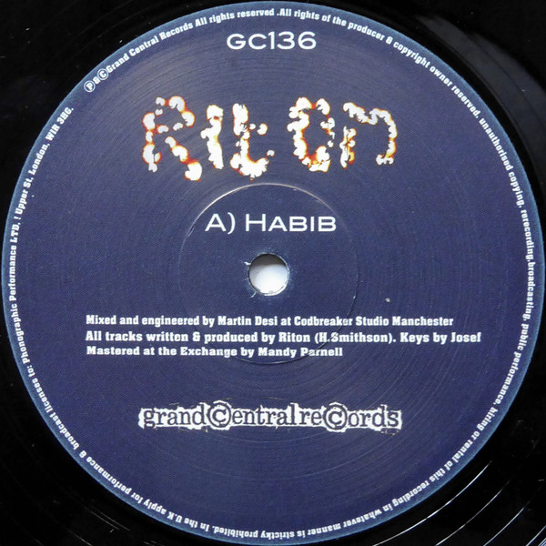 Riton - Habib | Grand Central Records (GC 136) - main Riton - Habib | Grand Central Records (GC 136) - main