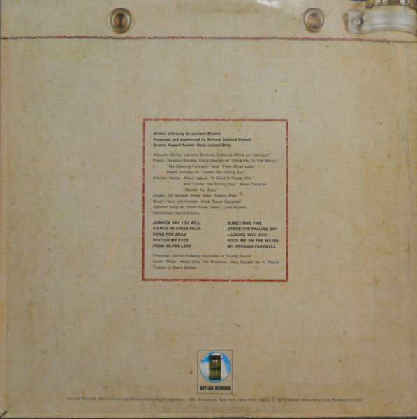 Jackson Browne - Jackson Browne | Asylum Records (SD 5051) - 2 Jackson Browne - Jackson Browne | Asylum Records (SD 5051) - 2