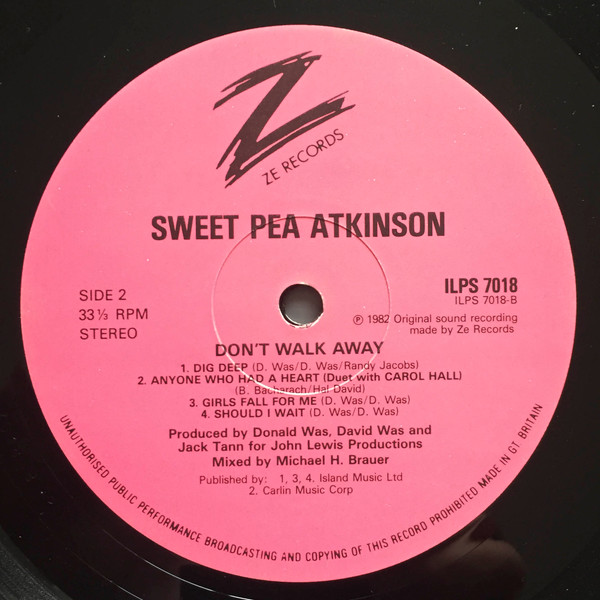 Sweet Pea Atkinson - Don't Walk Away | ZE Records (ILPS 7018) - 4 Sweet Pea Atkinson - Don't Walk Away | ZE Records (ILPS 7018) - 4