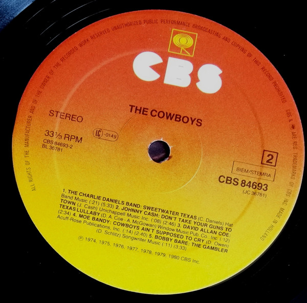 Various - The Cowboys | CBS (CBS 84693) - 4