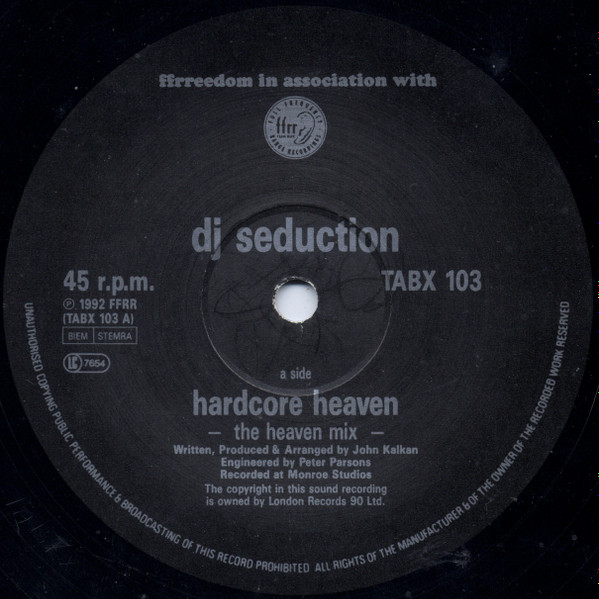 DJ Seduction - Hardcore Heaven / You And Me | Ffrreedom (TABX 103) - 3