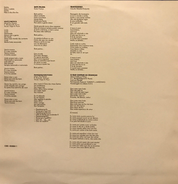 A Turma Do Balão Mágico - Menina | Discos CBS (450884 1) - 4