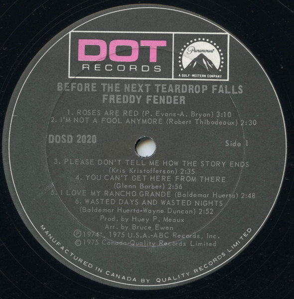 Freddy Fender - Before The Next Teardrop Falls | Dot Records (DOSD-2020) - 3