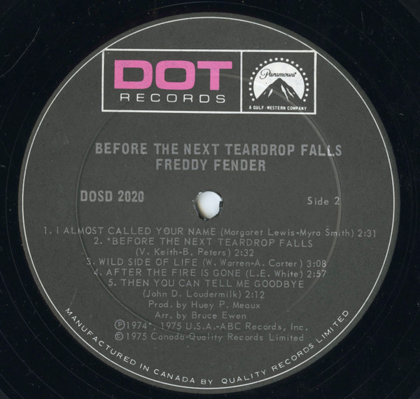 Freddy Fender - Before The Next Teardrop Falls | Dot Records (DOSD-2020) - 4