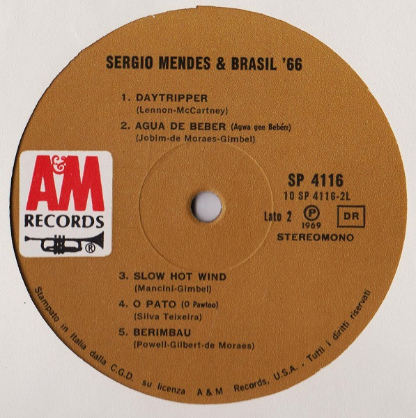 Sérgio Mendes & Brasil '66 - Herb Alpert Presenta Sergio Mendes & Brasil '66 | A&M Records (SP 4116) - 4