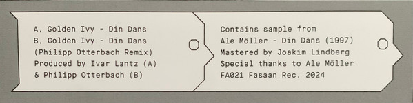 Golden Ivy - Din Dans | Fasaan Recordings (FA021) - 3