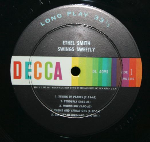Ethel Smith - Ethel Smith Swings Sweetly | Decca (DL 4095) - 3