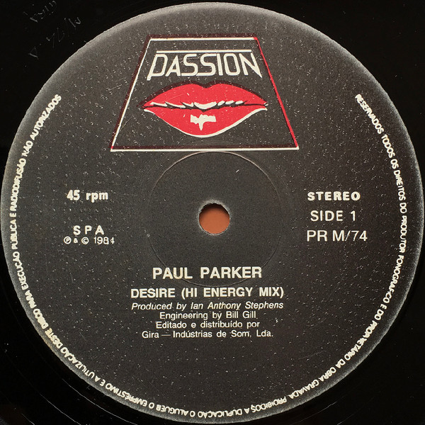 Paul Parker - Desire | Passion (PR M/74) - 2