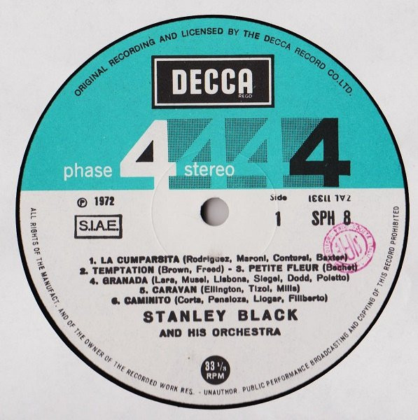 Stanley Black & His Orchestra & The London Festival Orchestra - Concerto | Decca (SPH 8) - 3 Stanley Black & His Orchestra & The London Festival Orchestra - Concerto | Decca (SPH 8) - 3