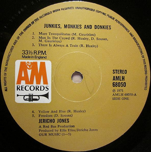 Jericho Jones - Junkies Monkeys & Donkeys | A&M Records (AMLH 68050) - 4