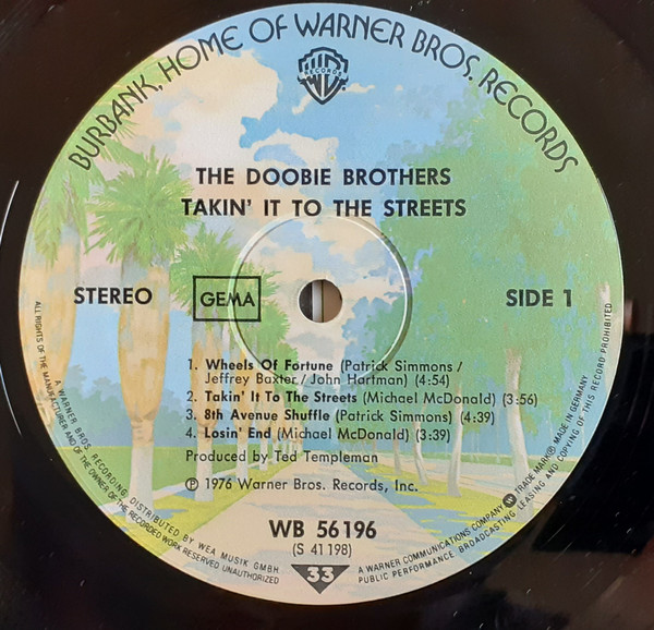The Doobie Brothers - Takin' It To The Streets | Warner Bros. Records (WB 56 196) - 3 The Doobie Brothers - Takin' It To The Streets | Warner Bros. Records (WB 56 196) - 3