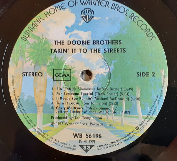 The Doobie Brothers - Takin' It To The Streets | Warner Bros. Records (WB 56 196) - 4 The Doobie Brothers - Takin' It To The Streets | Warner Bros. Records (WB 56 196) - 4