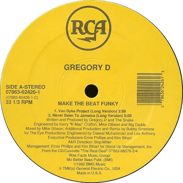 Gregory D - Make The Beat Funky | RCA (07863-62426-1)