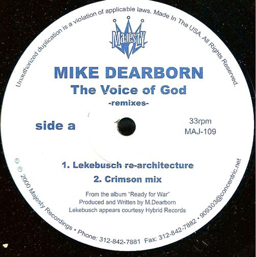 Mike Dearborn - The Voice Of God (Remixes) | Majesty Recordings (MAJ-109) - 2