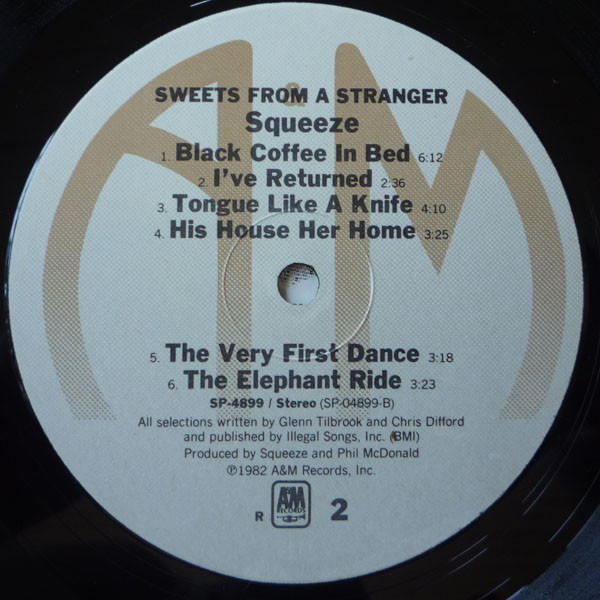 Squeeze - Sweets From A Stranger | A&M Records (SP-4899) - 3
