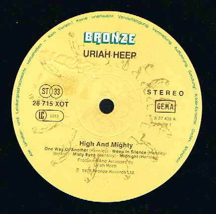 Uriah Heep - High And Mighty | Bronze (28 715 XOT) - 2