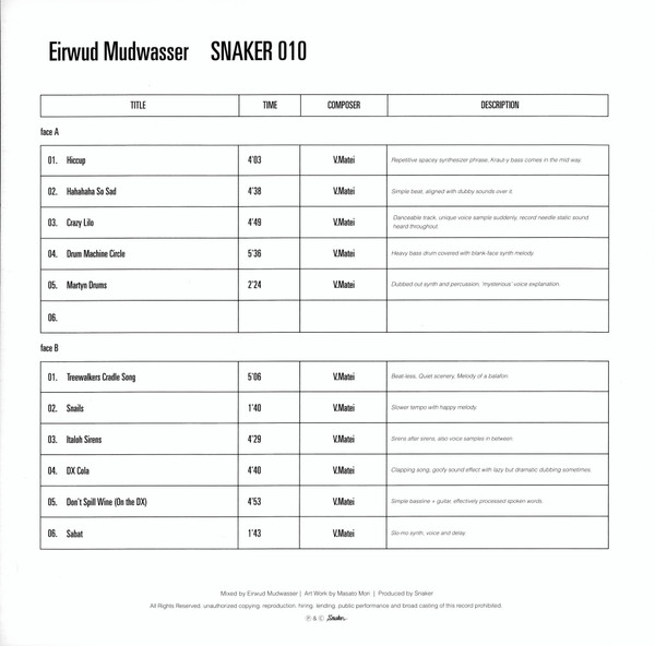 Eirwud Mudwasser - Snaker 010 | Snaker (SNAKER 010) - main