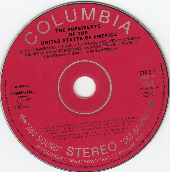 The Presidents Of The United States Of America - The Presidents Of The United States Of America | Columbia (COL 481039 2) - 3