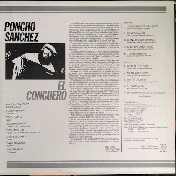 Poncho Sanchez - El Conguero | Concord Jazz Picante (CJP-286) - 2