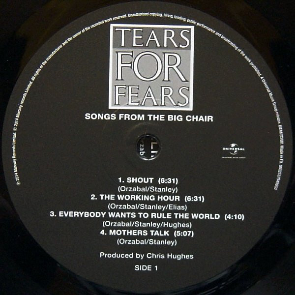 Tears For Fears - Songs From The Big Chair | Mercury (3794995) - 3