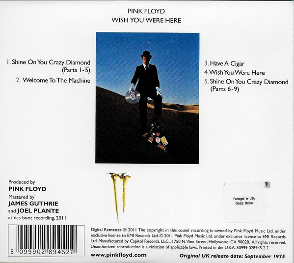 Pink Floyd - Wish You Were Here [CD] | EMI (50999 028945 2 2) - 2