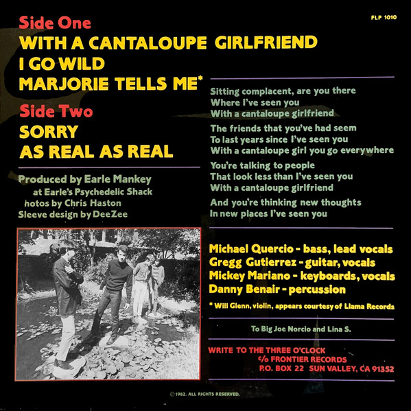 The Three O'Clock - Baroque Hoedown | Frontier Records (FLP 1010) - 2