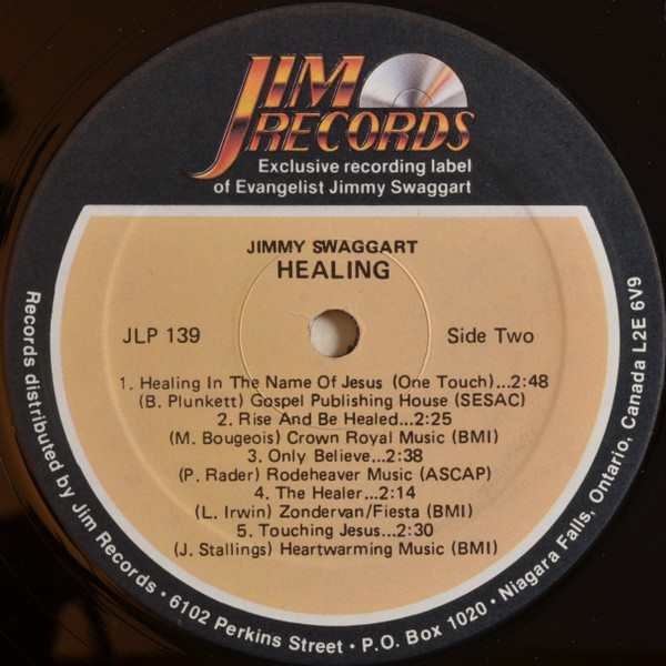 Jimmy Swaggart - Healing | Jim Records (JIM LP 139) - 4