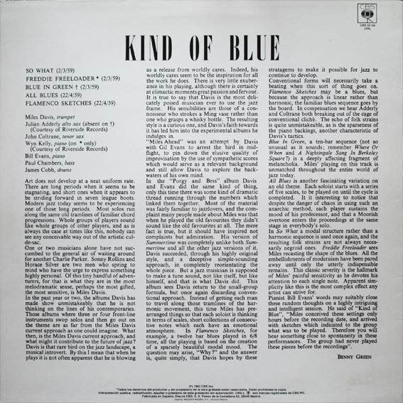 Miles Davis - Kind Of Blue | CBS (CBS 32109 (PR)) - 2