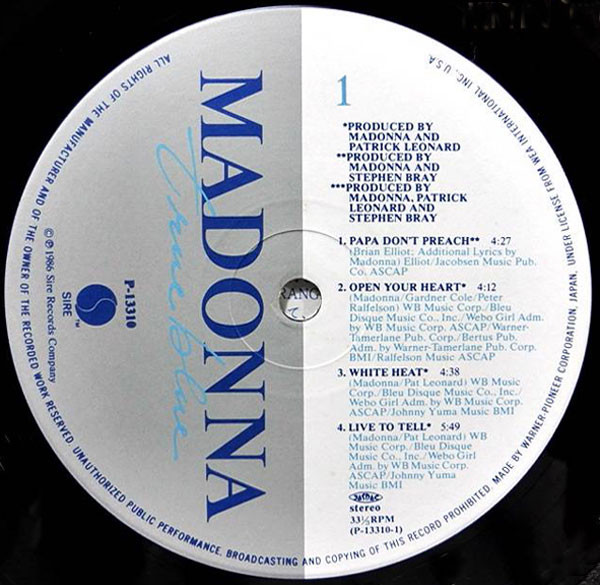 Madonna - True Blue = トゥルー・ブルー | Sire (P-13310) - 3