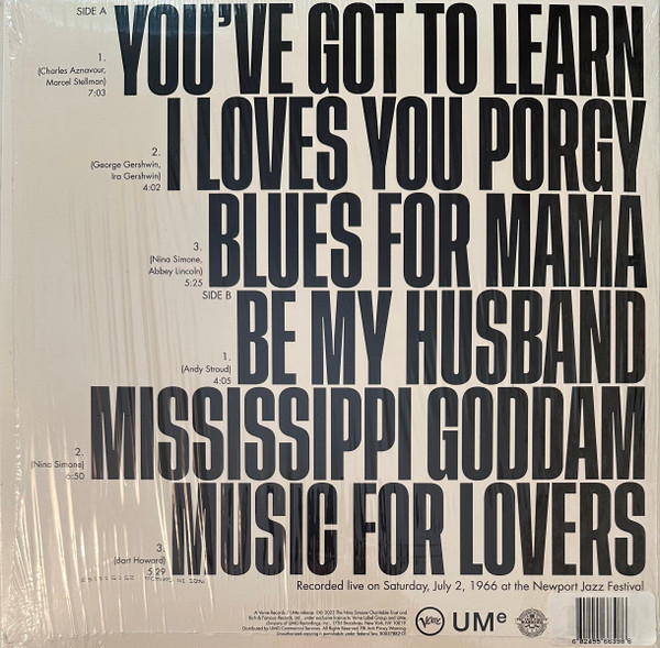 Nina Simone - You've Got To Learn | Verve Records (B0037882-01) - 2 Nina Simone - You've Got To Learn | Verve Records (B0037882-01) - 2