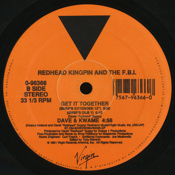 Redhead Kingpin And The FBI - Get It Together | Virgin Records, Inc. (0-96366) - 3
