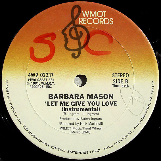 Barbara Mason - Let Me Give You Love | WMOT Records (4W9 02237) - 2