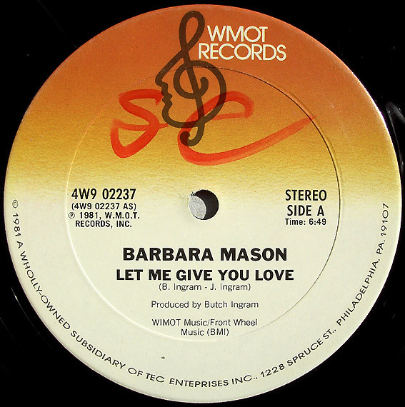 Barbara Mason - Let Me Give You Love | WMOT Records (4W9 02237) - main