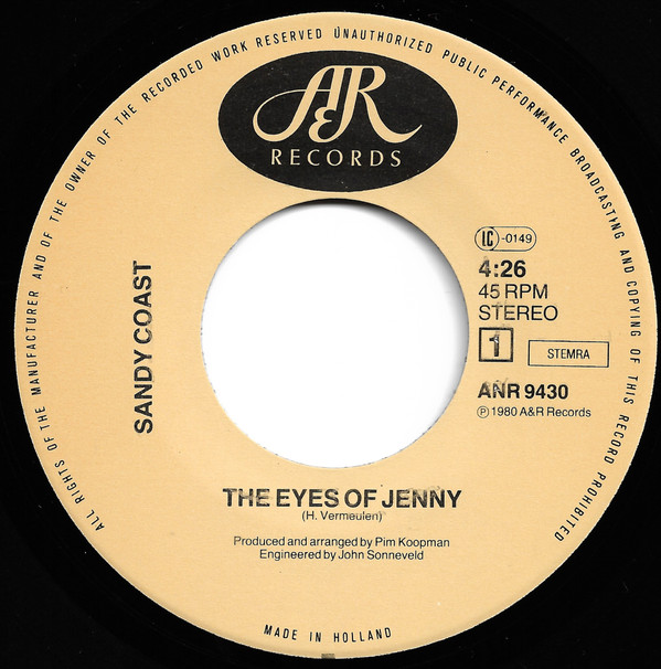 Sandy Coast - The Eyes Of Jenny | A&R Records (ANR 9430)