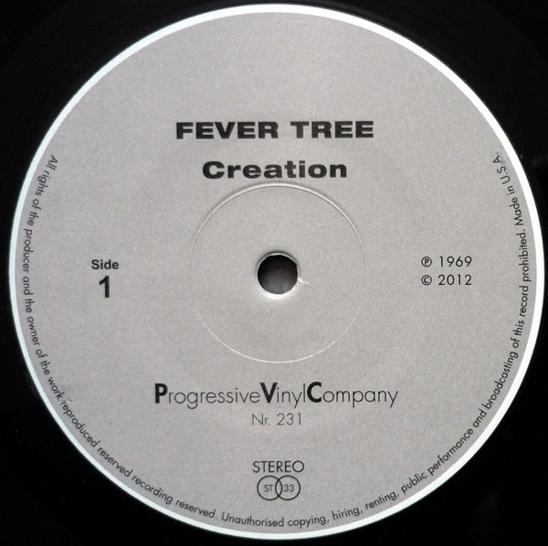Fever Tree - Creation | Progressive Vinyl Company (231) - 3 Fever Tree - Creation | Progressive Vinyl Company (231) - 3